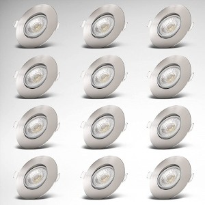 B.K.Licht – LED Einbauleuchten 12er Set – ultra-flache Deckenleuchten für den Innenbereich – mit geringer Einbautiefe - BEPIT98N