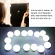 14-teilige LED-Kosmetikspiegelbirne im Hollywood-Stil Bunte pastable dimmbare LED-Lampe für Schminkspiegel und Hochzeitsfeier - BTVEAK1V