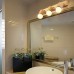 Spiegelleuchte,GORICH Spiegellampe Nordic-Stil schlichte Wandleuchte Spiegellampe Badezimmerlampe aus Holz,Kopf drehbar Geeignete Leuchtmittel E27 54cm dreikopf - BYKSD7N2