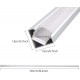 5er 100cm LED Aluminium Profil 1m V-Form für LED-Strips Band bis 12 mm inkl. Abdeckungen in milchig-weiß Endkappen und Montagematerial - BHSENKWH