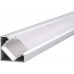 5er 100cm LED Aluminium Profil 1m V-Form für LED-Strips Band bis 12 mm inkl. Abdeckungen in milchig-weiß Endkappen und Montagematerial - BHSENKWH