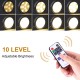 AIBOO Verknüpfbare LED Unterbauleuchten 12 V Schrankbeleuchtung dimmbar mit kabelloser RF-Fernbedienung für die Küche Schränke,Kleiderschrank8 Lichter warmweiß - BFYXWHQK