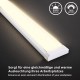 B.K.Licht – LED Unterbauleuchte – warmweiße Lichtleiste für Innen in der Farbe Weiß-Silber – 10W Länge 57,5 cm - BRORMKND