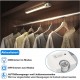 SIBI LED Sensor Licht Großer Weitwinkel Bewegungsmelder Schranklicht USB Wiederaufladbare Lichtleiste für Kleiderschrank Küche Unterbau Schrank Beleuchtung Warmweiss 3000K 2 Stück - BXBWL4VW