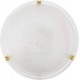 EGLO Deckenlampe Salome 1 flammige Deckenleuchte klassisch Wohnzimmerlampe aus Metall und Alabaster-Glas Küchenlampe in Messingfarben Weiß Flurlampe Decke mit E27 Fassung Ø 30 cm - BTWJTADE