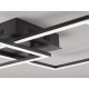 EGLO LED Deckenleuchte Palmaves 1 2 flammige Deckenlampe aus Aluminium Stahl Kunststoff Schwarz Weiß mit Fernbedienung Lichtfarbe warmweiß – kaltweiß Nachtlicht dimmbar - BWFUY4K1