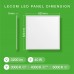 LECOM LED Panel 62x62 40W Deckenleuchte LED Lampe 3000K Warmweiß Einbauleuchte Deckenlampe - BRXPUH54