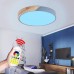 LeMeiZhiJia 48W LED Deckenleuchte Ultra-dünne 5cm Holz Bunte Runde Deckenlampe für Schlafzimmer Küche Büro Wohnzimmer RGB - BWFGXK21