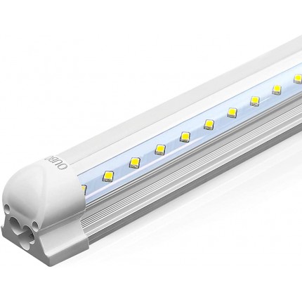 OUBO 150cm LED Leuchtstoffröhre komplett Set mit Fassung Neutralweiss 4000K 24W 2550lm Lichtleiste T8 Tube mit klarer Deck - BMAWCM2M