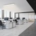 REV OFFICE Bürolampe Decke LED Deckenlampe Büroleuchte 120 x 12 x 4,3 cm 48W 4300lm 3000 6500k weiss - BQCJLD8Q