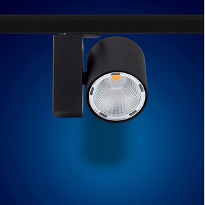 Mextronic 3-Phasen-LED-Strahler für Stromschienen: 30W Ø 96mm in schwarz Warmweiß - BJIZYWDK