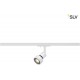 SLV LED Schienen-Strahler PURI | Dreh- und schwenkbarer 1-Phasen-Strahler LED Spot Deckenstrahler Deckenleuchte Schienensystem Innenbeleuchtung 1P-Lampe | GU10 QPAR51 weiß - BKVYLWK8