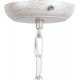 Beliani Moderner 5-flammiger Kronleuchter in Weiß mit Kristallen aus Acrylglas Taltson - BOXPD968