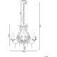 Beliani Moderner 5-flammiger Kronleuchter in Weiß mit Kristallen aus Acrylglas Taltson - BOXPD968