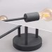 B.K.Licht vintage Deckenleuchte industrial Lampe schwarz retro Deckenlampe 6-flammig E27 Fassung ohne Leuchtmittel - BSOUPHKK