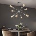 ENCOFT Sputnik Kronleuchter Silber Modern Deckenleuchte Pendelleuchte Hängelampe Chrome Metall mit 8 E27 Lampenfassung für Esszimmer Zimmer Wohnzimmer Küche keine Glühbirnen - BHNVX3WH