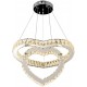 LED-Deckenleuchte Heart Ring Crystal Chandelier Light Dimmbare Deckenpendelleuchte aus Metall - BZVWLJBJ
