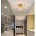 ZYDTRIP Kristallleuchter moderne Kristalldeckenleuchte Deckenlampe für Flur Schlafzimmer Küche Restaurant Hell Gold - BFECDBN8