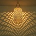 LED Solar Garten Hänge Lampe Bambus Design Steh Leuchte Veranda Hof Strahler natur - BDVQK4B3