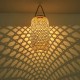 LED Solar Garten Hänge Lampe Bambus Design Steh Leuchte Veranda Hof Strahler natur - BDVQK4B3