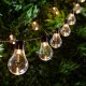 Lights4fun 20er LED Solar Party Lichterkette warmweiß Garten Beleuchtung Balkon - BYRZFK1Q