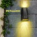 TOTHDATE 2er-Set Solar Zaun Licht Auf und Ab lampe RGBW Solar Garten Wandleuchte Aussen IP65 Wasserdicht Zaunbeleuchtung für Gartenzaun Terrasse Deck Innenhöfe Balkon Terrasse Dekorationen - BGNDRQAJ