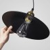 Vintage Retro Edison Loft Pendelleuchte Lampenschirm Retro Industrielle Deckenleuchte Lampenschirm Lackiertem Eisen Regenschirm Lampenschirm Land Art Lampe - BEOZPNVK