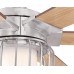 153 cm Deckenventilator Willa von Westinghouse Lighting mit Beleuchtung und Fernbedienung Ausführung in gebürstetem Nickel inkl. dimmbare LED-Leuchte mit Milchglas und käfigförmigem Lampenschirm - BVGQCBDN