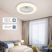 Kavolet 36W Deckenventilator mit Beleuchtung Moderne LED-Deckenleuchte LED-Licht Einstellbare Windgeschwindigkeit mit Fernbedienung Ohne Batterie für Schlafzimmer Wohnzimmer Esszimmer - BHLSLJED