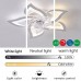 LED Dimmbar Deckenventilator Mit Lampe Modern Kreativität 5 flammige Ventilator-Deckenleuchte Leise 50W Mit Fernbedienung Lüfter Deckenlampe Esszimmer Schlafzimmer Unsichtbare Fan Licht Weiß 69cm - BFKOCME4