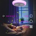 LED Farbwechsel RGB Deckenventilator mit Beleuchtung Licht Fernbedienung Leise Kinderzimmer Flach Deckenleuchte mit Ventilator Decken Lampe Dimmbar Musik Bluetooth Lautsprecher Schlafzimmer Rund Weiß - BJGQS3WE
