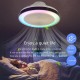 LED RGB Deckenleuchte mit Ventilator Leise Deckenventilator mit Beleuchtung und Fernbedienung Dimmbar Bluetooth Lautsprecher Musik Fan Lampe Modern Deckenlampe für Schlafzimmer Wohnzimmer Lüfter… - BSAIM9MK