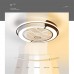 Unsichtbares Fan Deckenventilator Mit Fernbedienung LED Licht Einstellbare Windgeschwindigkeit Dimmbar Moderne Deckenleuchte Für Leise Ventilator Schlafzimmer Wohnzimmer Esszimmer Lamp Weiß 58X20cm - BMOXPKN8