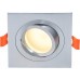 5x LED Einbaustrahler eckig Silber gebürstet 5 Watt 230V dimmbar – GU10 Modul Einbauleuchte schwenkbar – Einbau-Spot Decken-Strahler Deckeneinbaustrahler Deckenspot Warmweiß 3000K - BXONB2B2