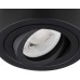 lambado® Premium LED Aufbauleuchte flach Deckenstrahler Set inkl. 230V 5W Spots dimmbar dezente Aufbaustrahler Deckenspots rund schwarz schwenkbar - BUZRKV4K