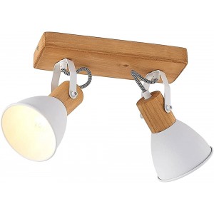 Lindby Strahler 'Merela' Skandinavisch aus Holz u.a. für Wohnzimmer & Esszimmer 2 flammig E14 Deckenlampe Deckenleuchte Lampe Spot Wohnzimmerlampe - BCXBDEA7
