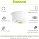 linovum SMOL Aufbauspot flach & schwenkbar inkl. Smart RGB+ LED Modul 230V WiFi Deckenspot weiß kompatibel mit Alexa & Google - BPIOC7WB