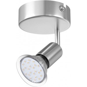 Monzana LED Deckenstrahler Spot Lampe 1 flammig 3W schwenkbar GU10 mit Leuchtmittel Spotleuchte Deckenlampe Leuchte - BPEMZN1V