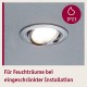 Paulmann 93903 LED Einbauleuchte Coin Slim A++ Einbaustrahler Komplettset Lampe 2700K Warmweiß Deckenspot dimmbar rund schwenkbar LED 3x6W - BVAFCB4J