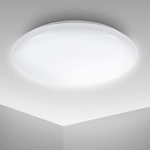 B.K.Licht LED Deckenlampe Deckenleuchte Weiß 12W Ø278 mm 65mm hoch helle Lampe mit neutralweißem Licht - BEITG7KM