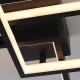 CBJKTX Deckenlampe LED Deckenleuchte dimmbar mit Fernbedienung 61W Schwarze Wohnzimmerlampe aus Metall Modern-Design für Schlafzimmer Esszimmer Wohnzimmer Arbeitszimmer Flur Büro - BDGTB1Q2
