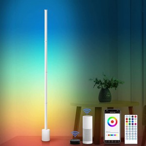 BUONTEMPO LED Smart Stehlampe Sprach Kompatibel mit Alexa Apple Siri & Google Home Musikmodi APP Steuerung 16 Millionen Farben RGBW DreamColor Dimmbare LED Steheckleuchten für Innendekoration - BQRKVK2N