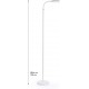 EASYmaxx LED-Standleuchte Daylight | 360°-drehbarer Lampenkopf kabellose Stehleuchte mit flexiblem Lampenhals | Touch-Sensor [weiß] - BJTRDHD2