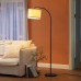 EDISHINE Stehlampe Wohnzimmer Bogenlampe mit Beigen Leinen-Lampenschirm E27 Fassung 161cm Stehleuchte Schwarz mit Verstellem Schirm für Schlafzimmer Kinderzimmer CE-Zertifiziert - BSIQTB6B