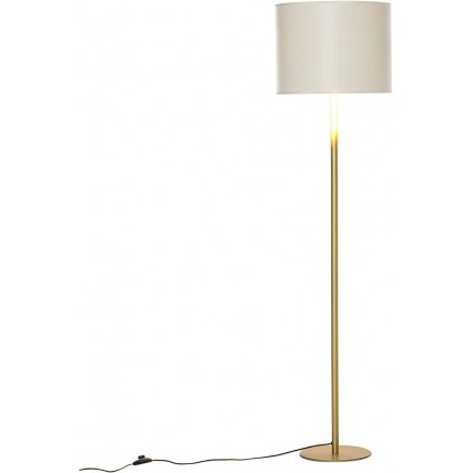 HOMCOM Stehlampe Stehleuchte für Schlafzimmer Wohnzimmer Büro Poly Baumwolle Metall Weiß Ø40 x 160H cm - BKDNOEQM