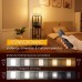 HOMEDEMO Stehlampe mit Regal aus Massivholz E27 LED Glühbirne stufenlos dimmbar und Farbtemperatur einstellbar Stehleuchte mit 2 USB-Ladeanschlüsse für Wohnzimmer Schlafzimmer - BYECVNDD