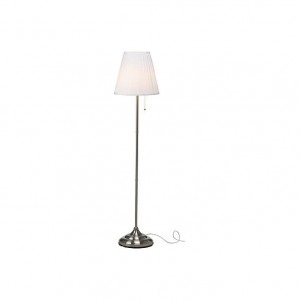 IKEA Stehlampe "Arstid" 155 cm hohe Stehleuchte vernickelt mit Stoffschirm - BYOVVWEH