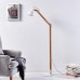 Lampenwelt Stehlampe skandinavisch Holz Metall weiß| Standleuchte Leselampe-Stehlampe für Wohnzimmer Esszimmer Schlafzimmer - BNZTK3E8