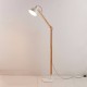 Lampenwelt Stehlampe skandinavisch Holz Metall weiß| Standleuchte Leselampe-Stehlampe für Wohnzimmer Esszimmer Schlafzimmer - BNZTK3E8