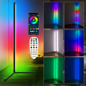 LED Stehlampe RGB Dimmbar mit Fernbedienung Eck Standleuchte Modern RGB LED Stehlampe Dimmbar Farbwechsel Lichtsaeule Für Wohnzimmer Schlafzimmer 156cm - BBGNV8H4